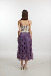 Violet lace skirt